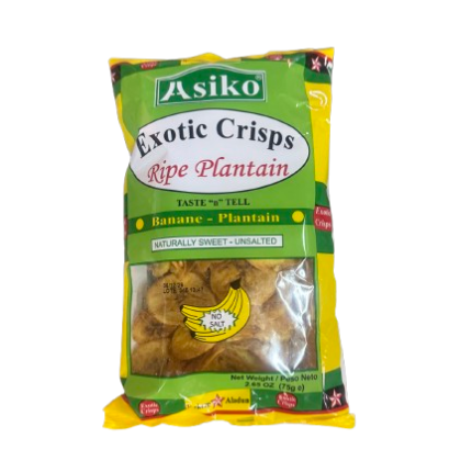 Asiko Ripe Plantain Chips (Naturally Sweet - Unsalted)